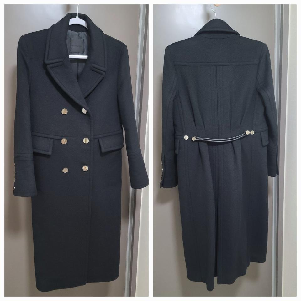 종아리까지와여 기장 110cm 롱코트 M 울70%