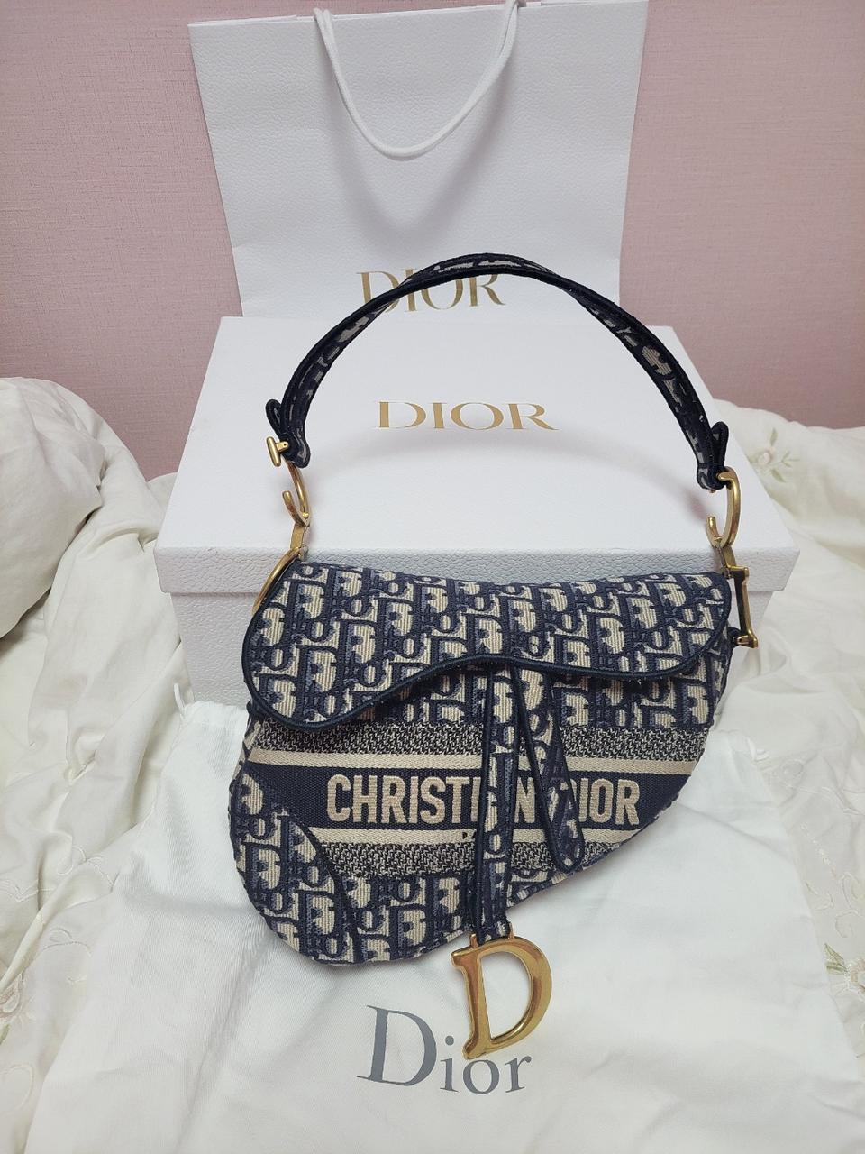 정품)최저가급처미사용새상품!디올 오블리크자카드새들백 미듐 토트백가방선물용