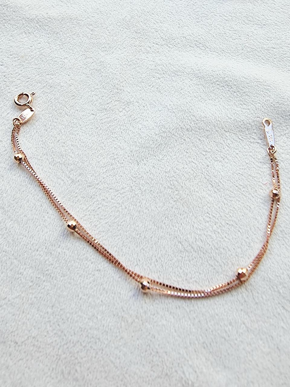 14k 핑크골드  팔찌