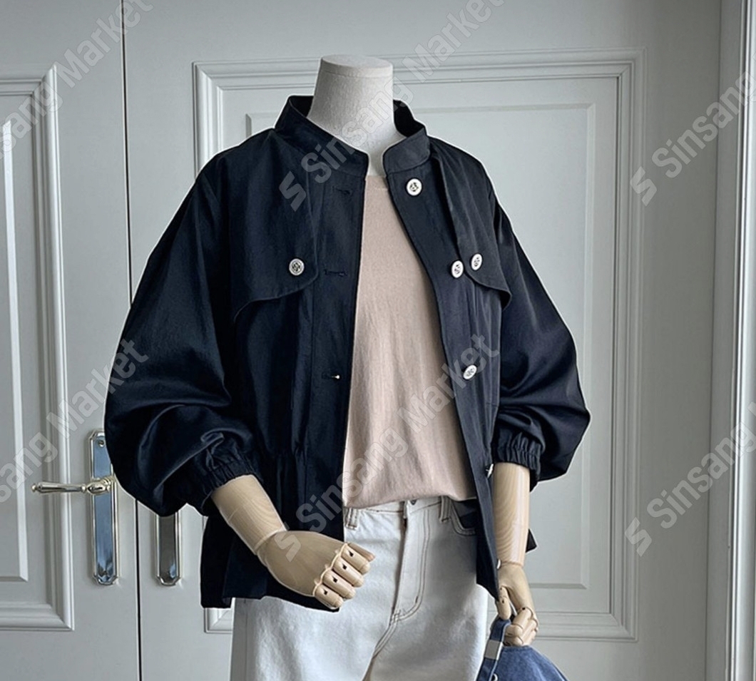 새상품)밑단 스트링 여성 자켓