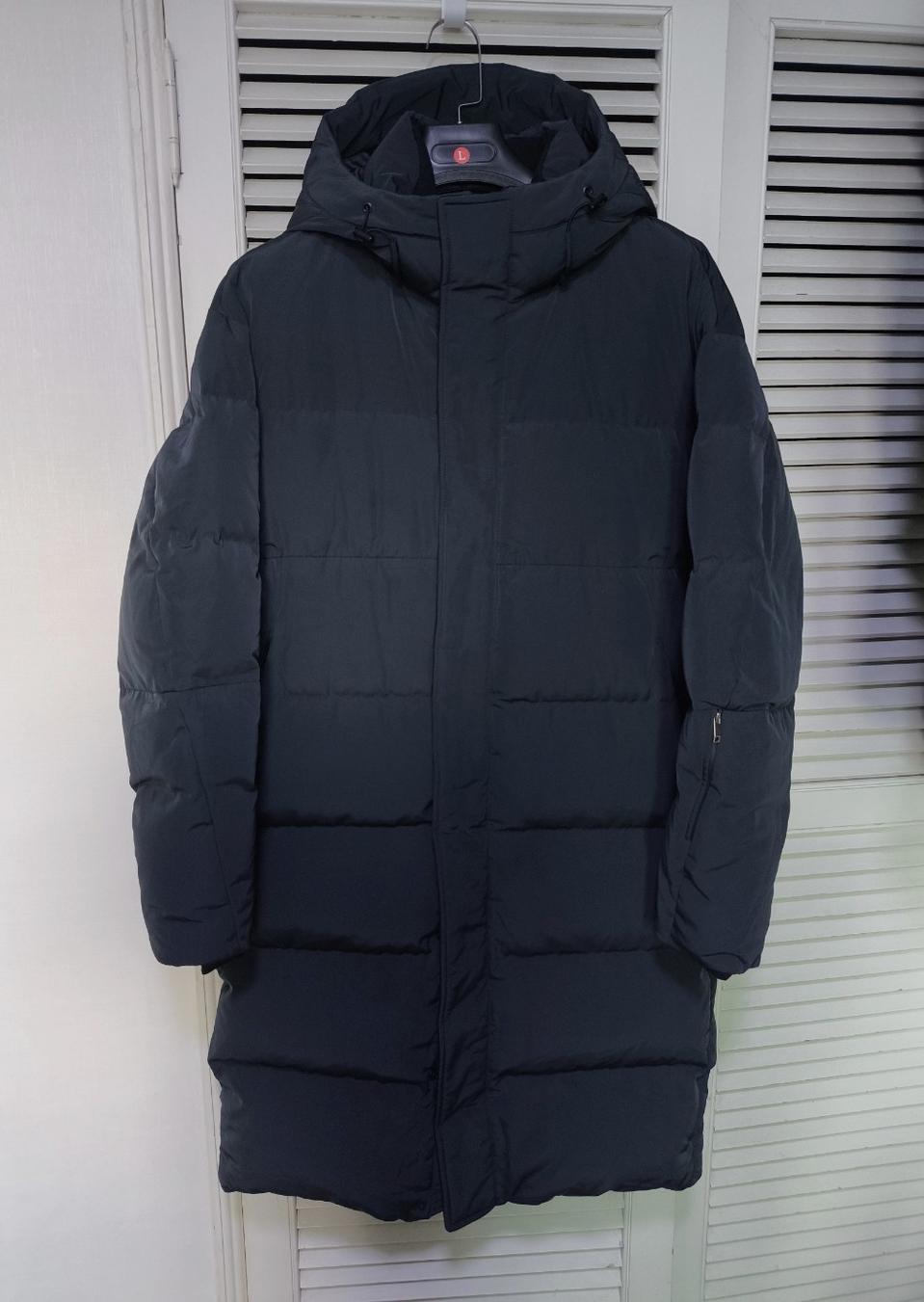 100 어나더티 구스다운 롱패딩 