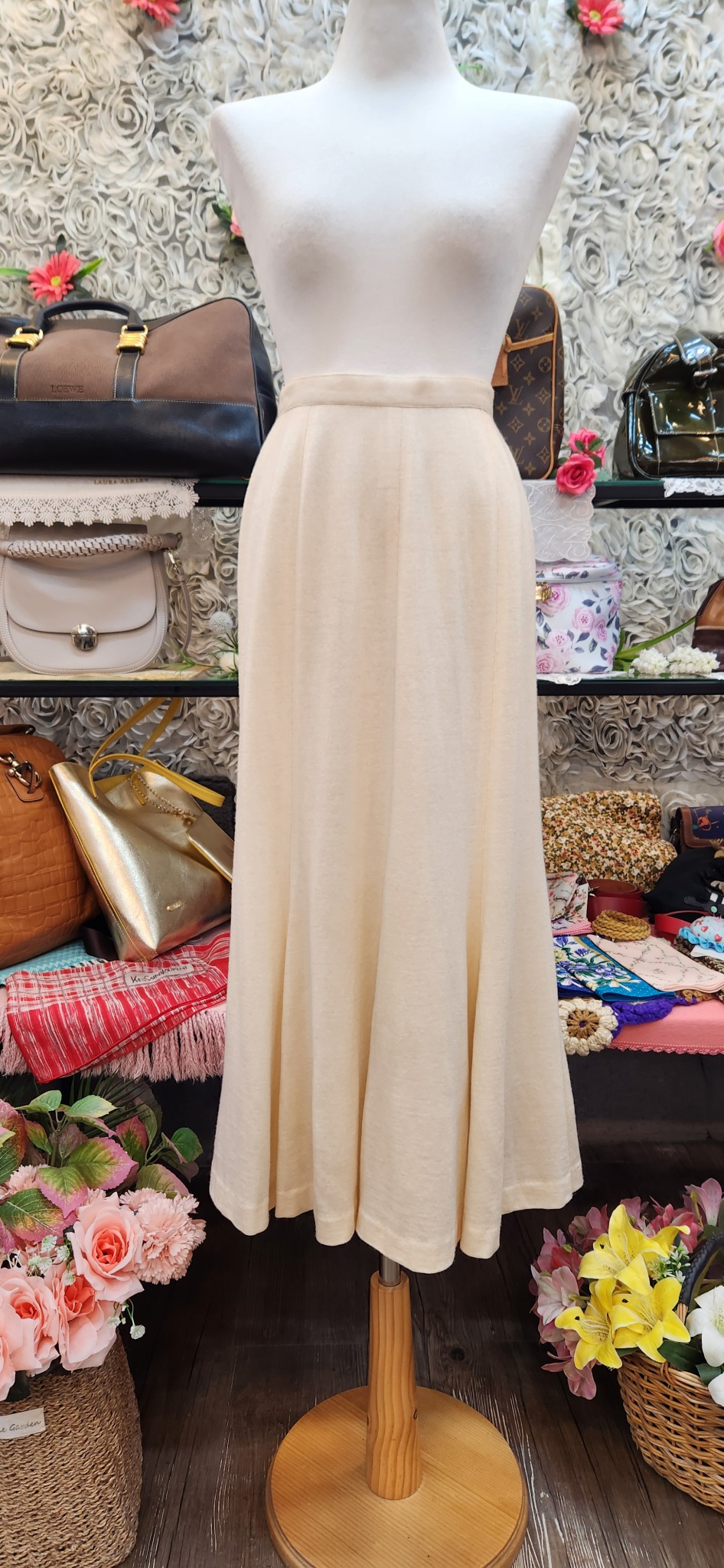 MAISON DE GRISE 모 100% 고급 롱스커트 (44)