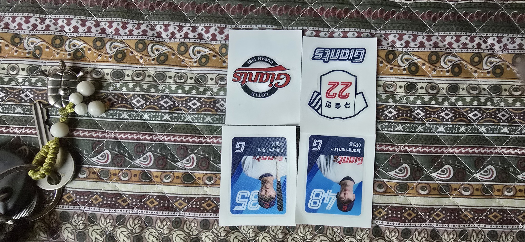 롯데 야구 스티커 4장 일괄