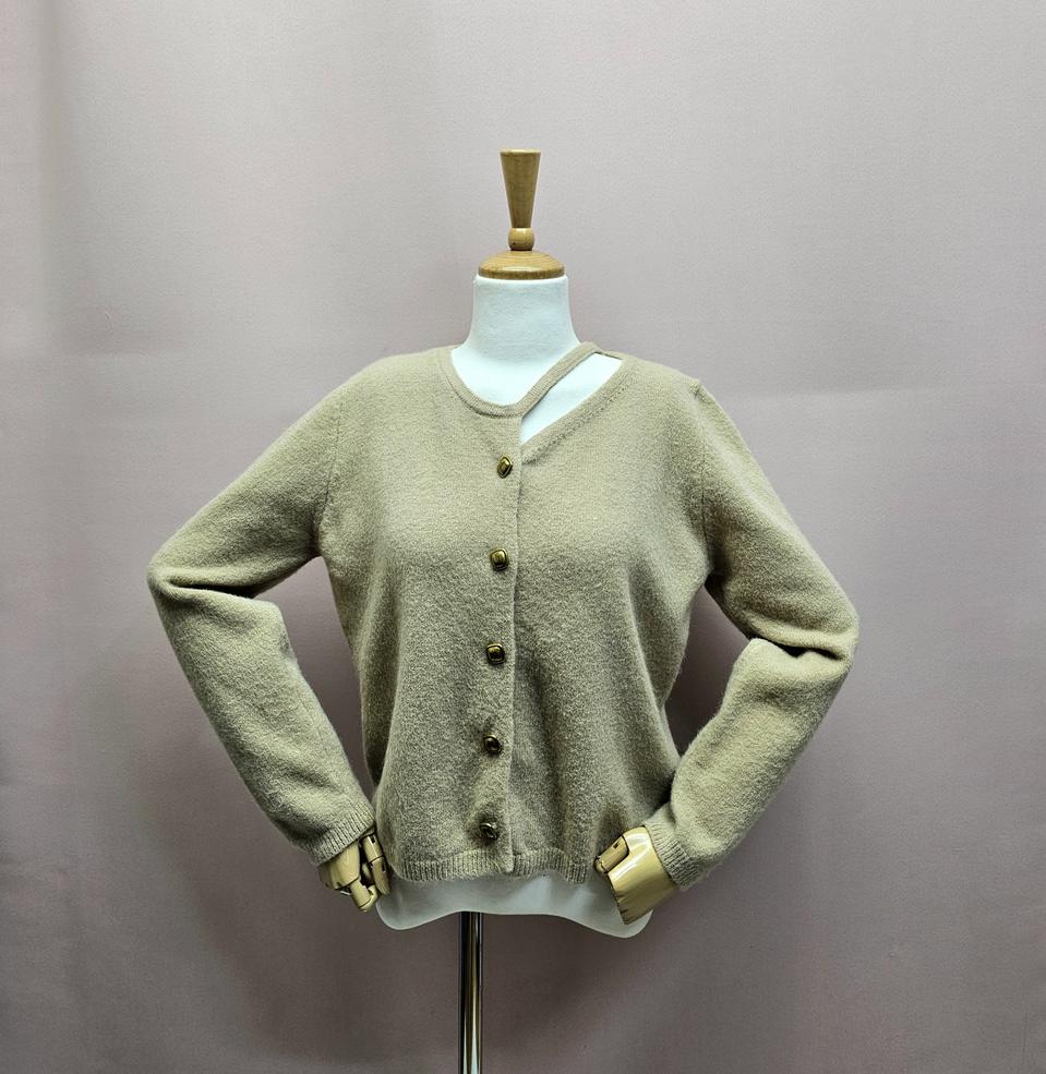 포근 홀터넥 금장 가디건