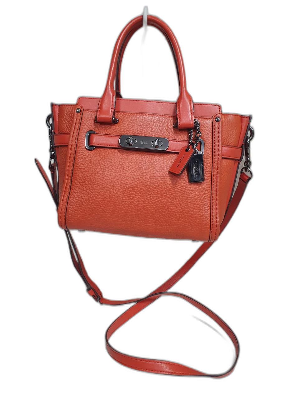 코치백 [신품급]코치 스웨어백오렌지색 크로스 토트백(신상)