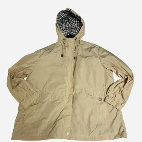 아쿠아스큐텀 체크 안감 후드 점퍼 77 (여성 95)