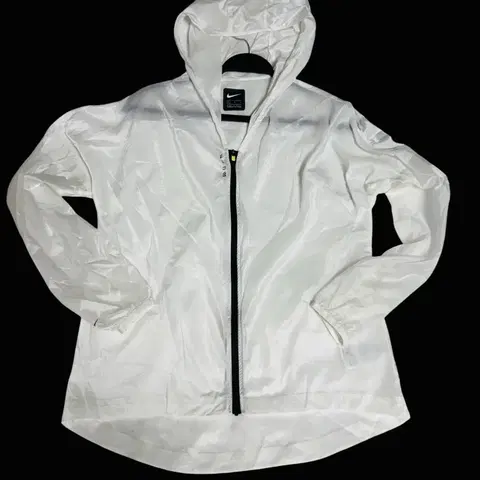 나이키 투명 바람막이 후디 M / 형광 포인트