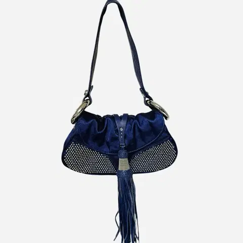 프란체스코 비아시아 스터드 태슬 숄더백 (빈티지 네이비)
