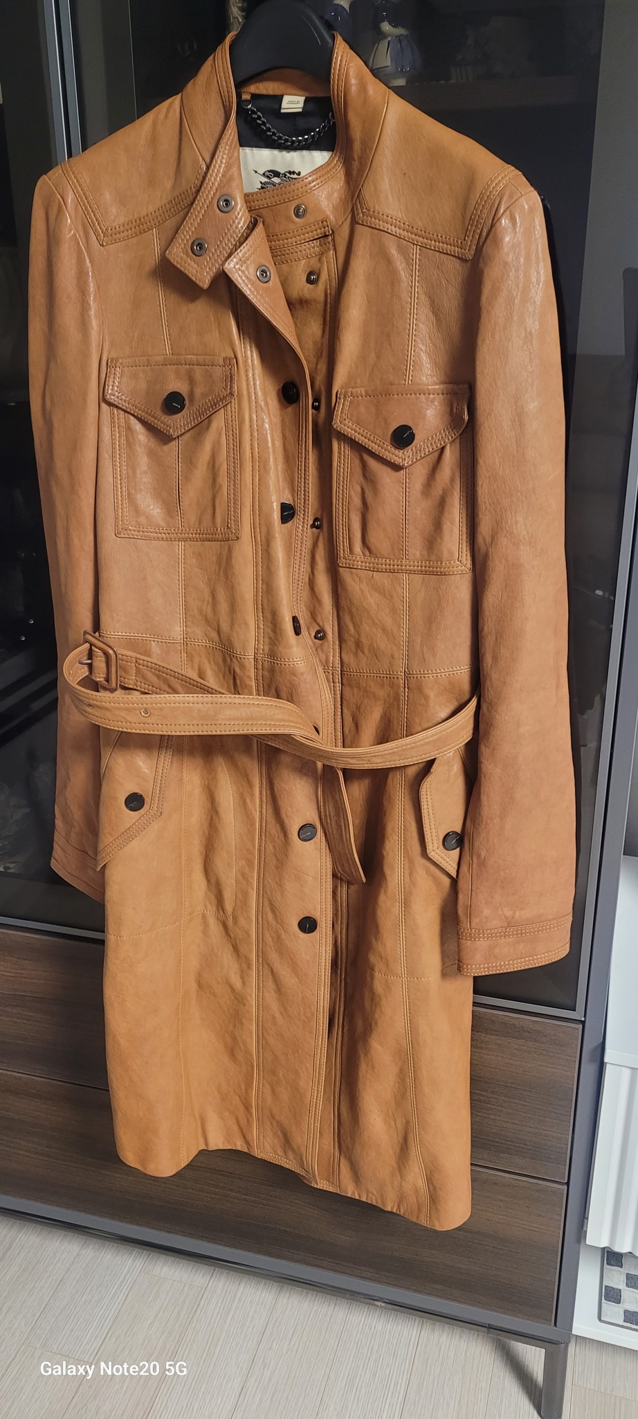 버버리 양가죽 롱자켓