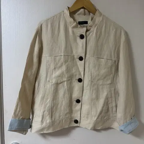 베네통 린넨 자수 자켓