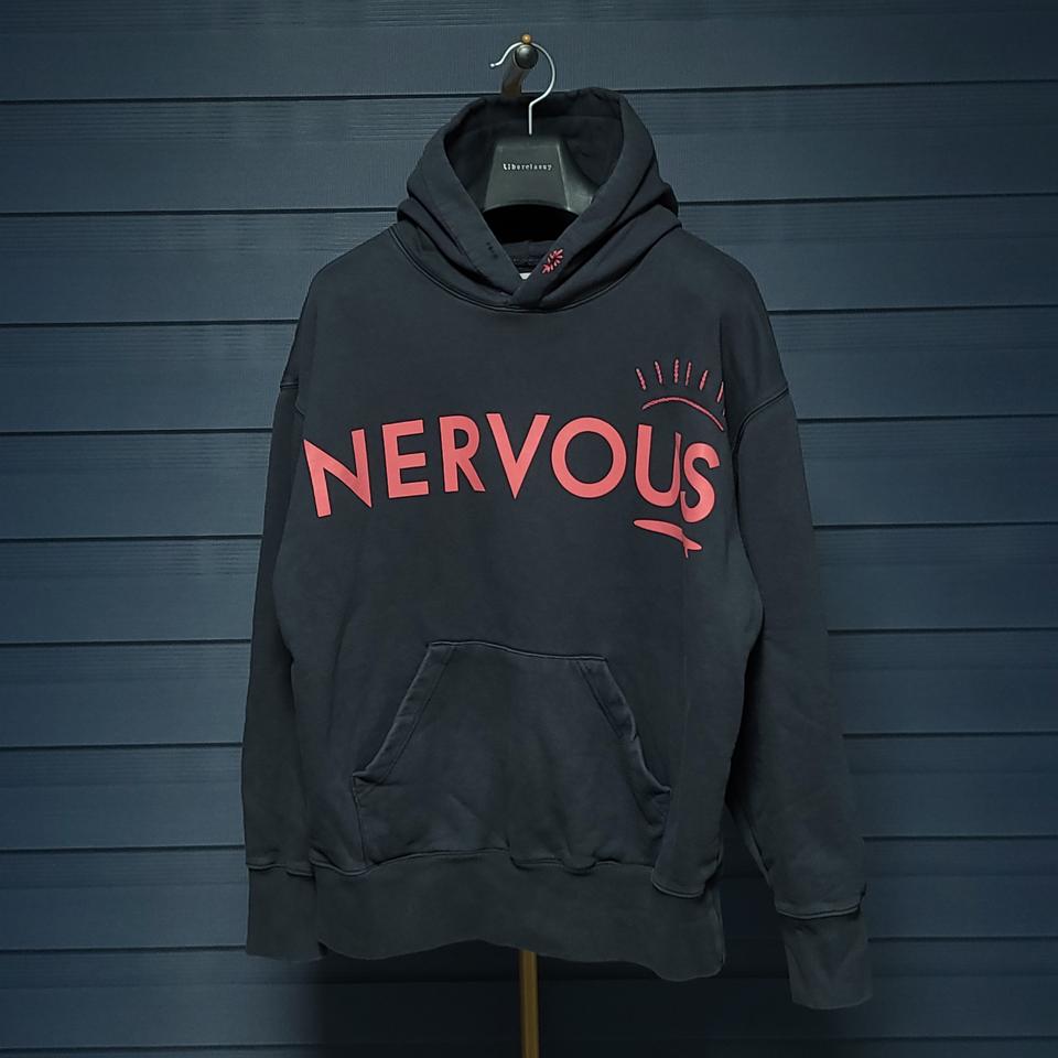 4 ) NERVOUS 너버스 오버핏 후드 차콜