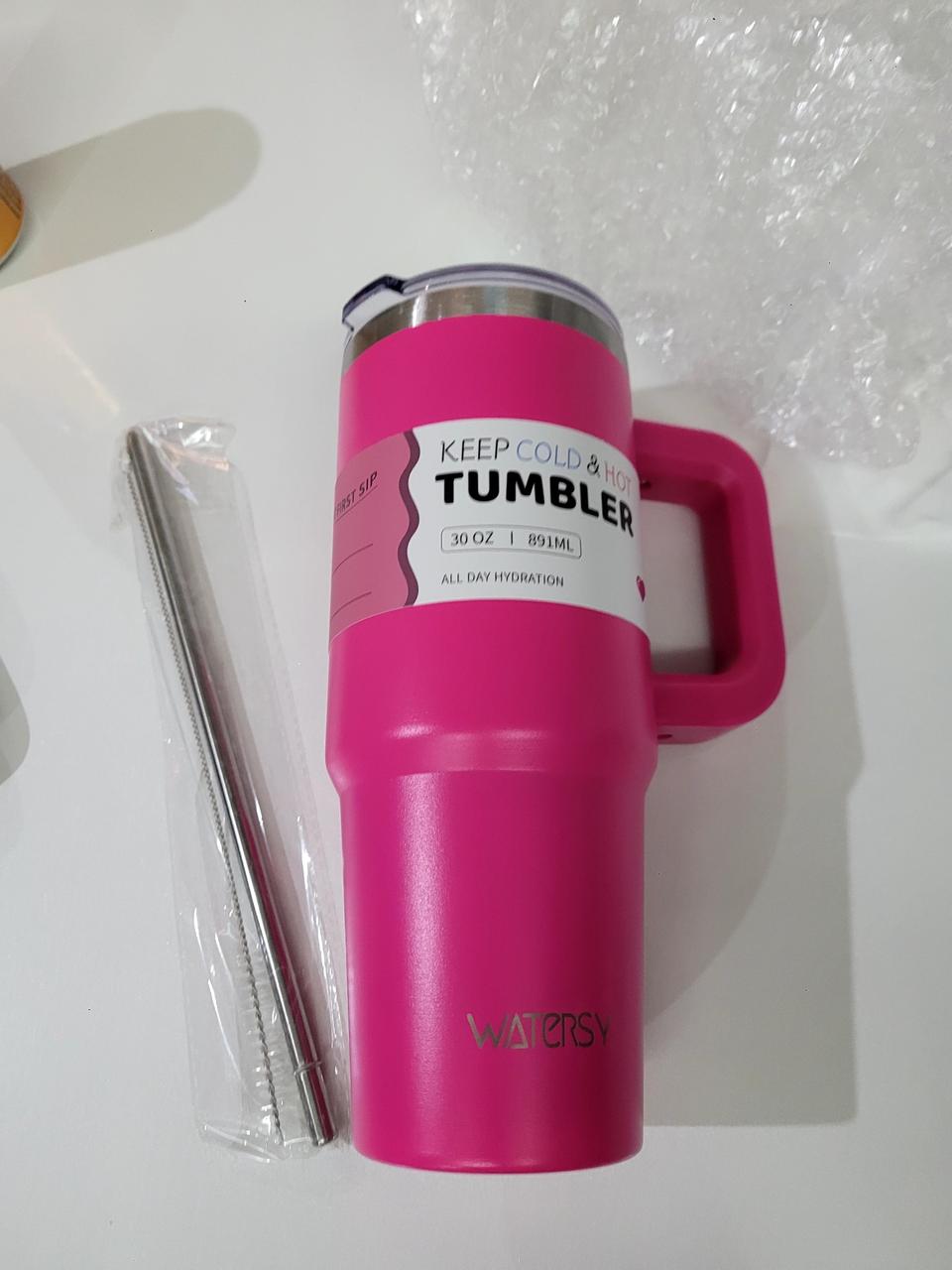 분홍색 대용량 텀블러 새거 891ml