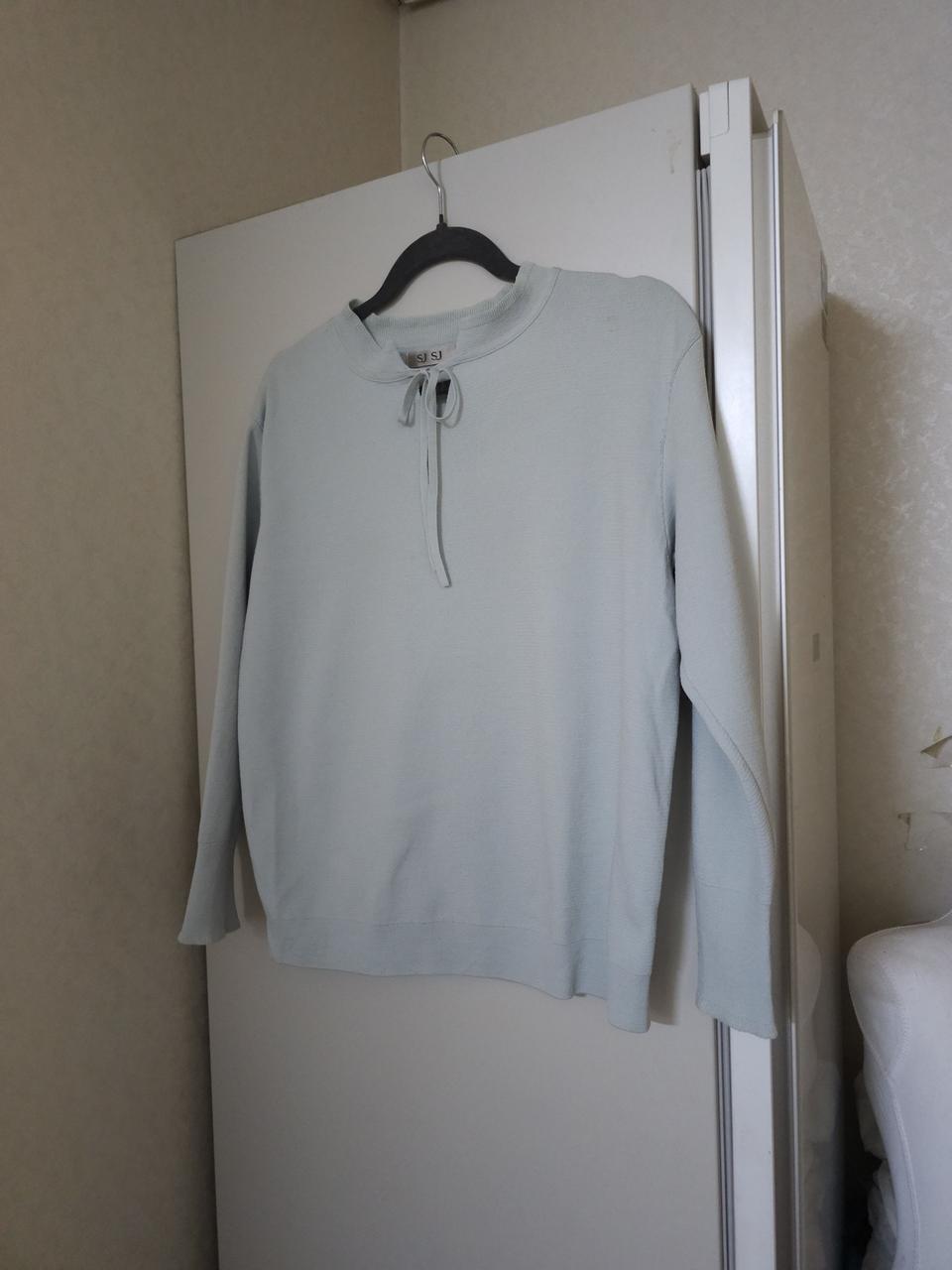 SJ SJ 리본넥 니트 풀오버 민트