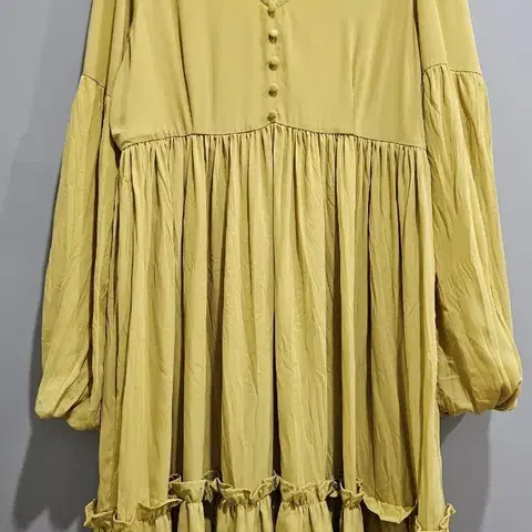 [ 1+1 ] ROYAL PARTY ) 머스타드 미니 원피스 F