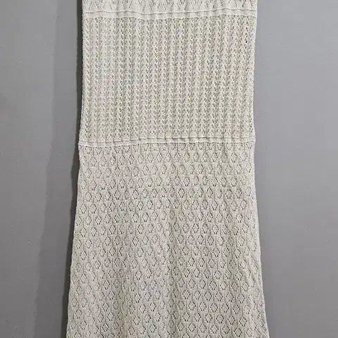 [ 1+1 ] GU ) 아이보리 니트 롱스커트 M