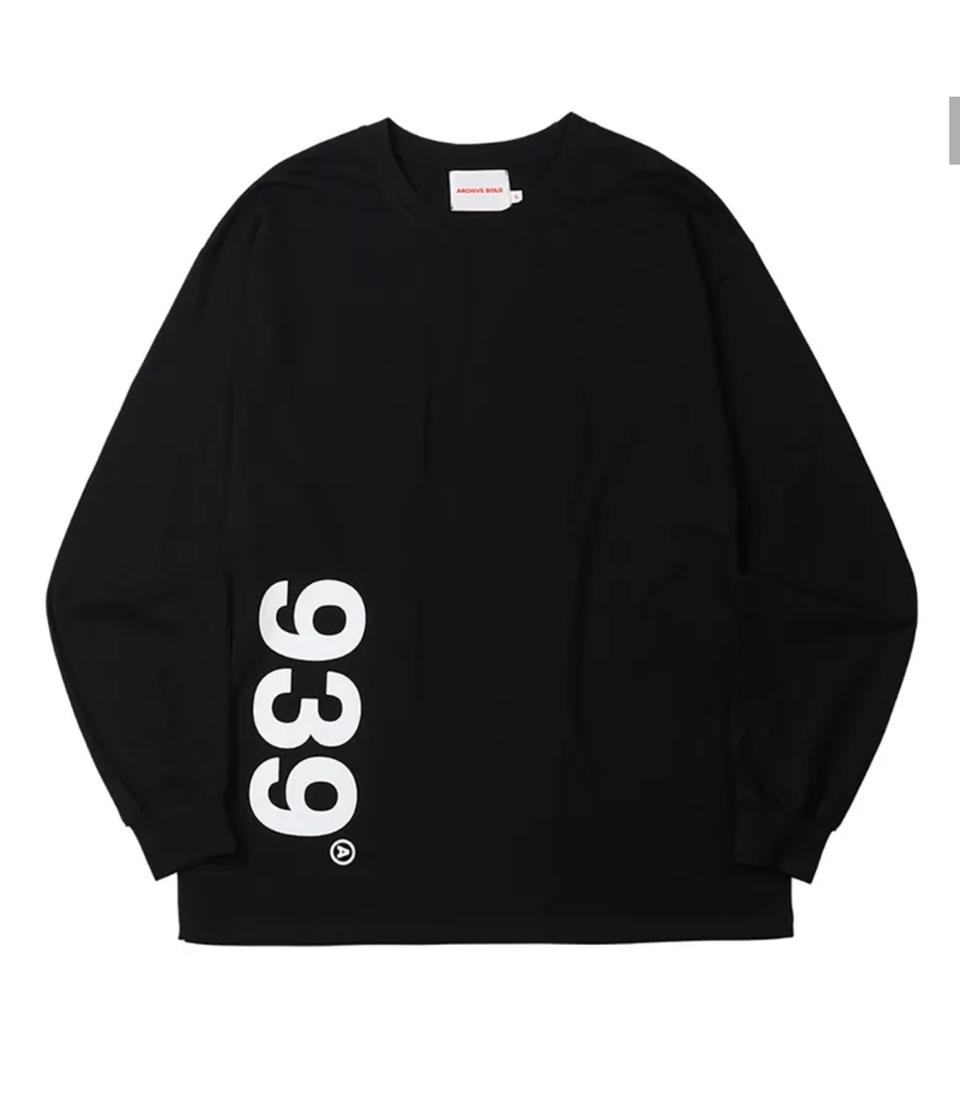 939 긴팔 티셔츠 L사이즈 블랙그레이