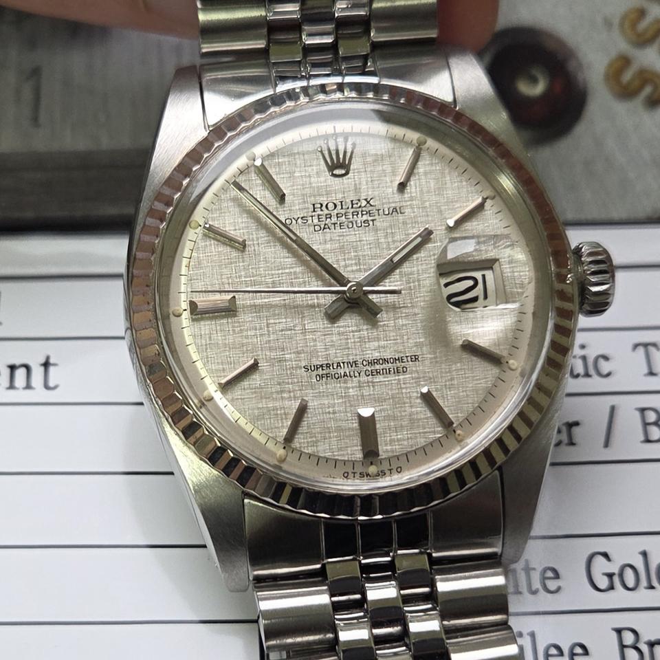 빈티지 롤렉스 데이저스트 Ref.1601 실버보카시 통줄 쥬빌리줄 (감정