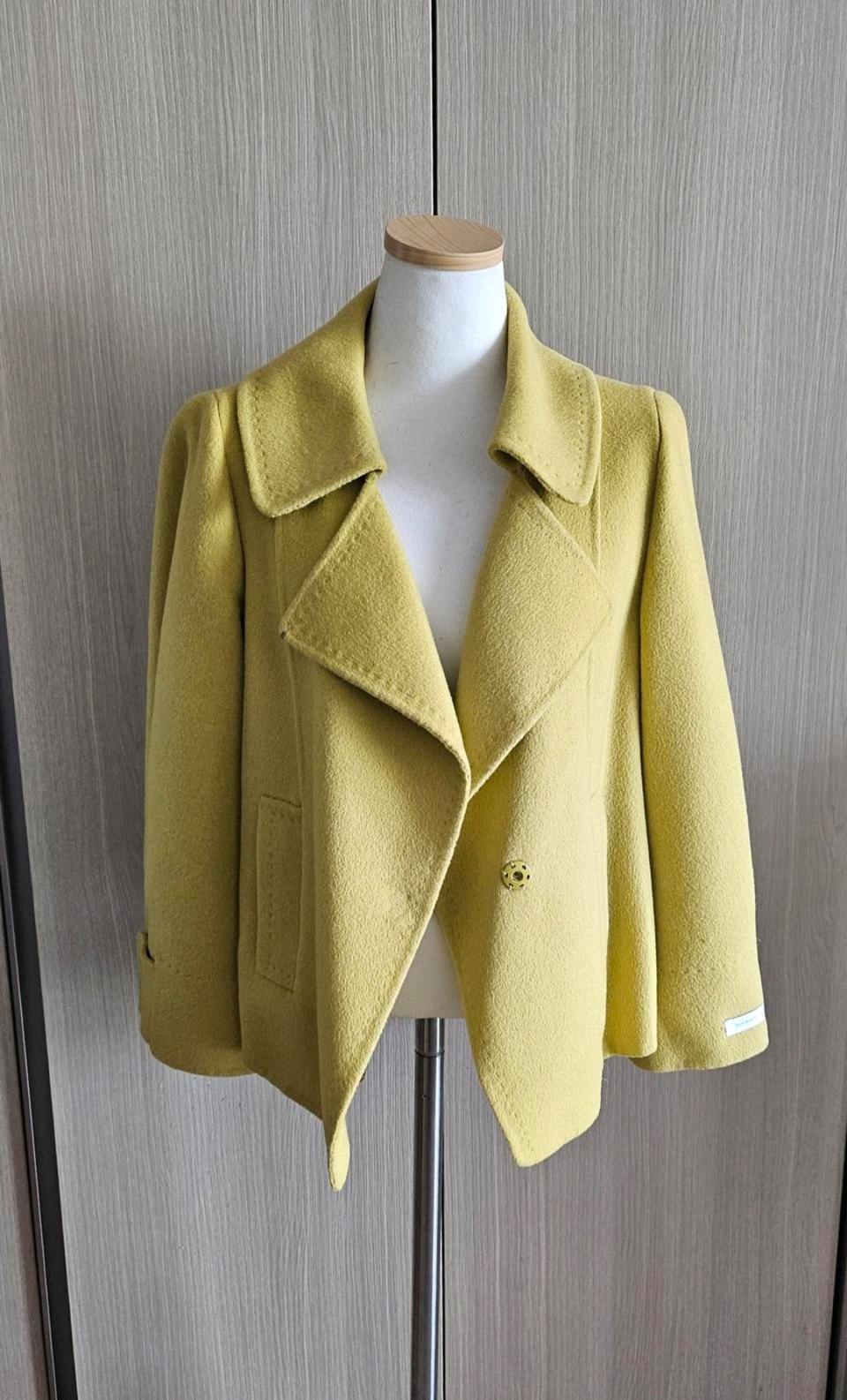 정가60만원 SJ SJ 핸드메이드 울 숏코트 (옐로우)
