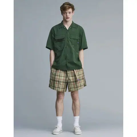 [36] 노스페이스 퍼플라벨 나나미카 마드라스 필드 쇼츠 베이지 체크