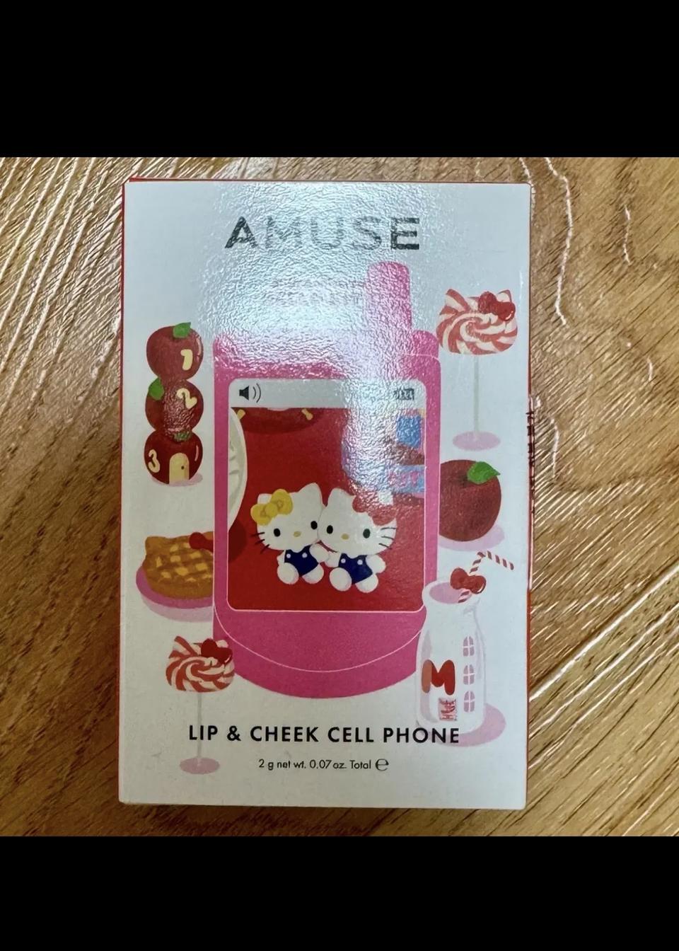 새) 어뮤즈 립 앤 치크 핸드폰 헬로키티 콜라보