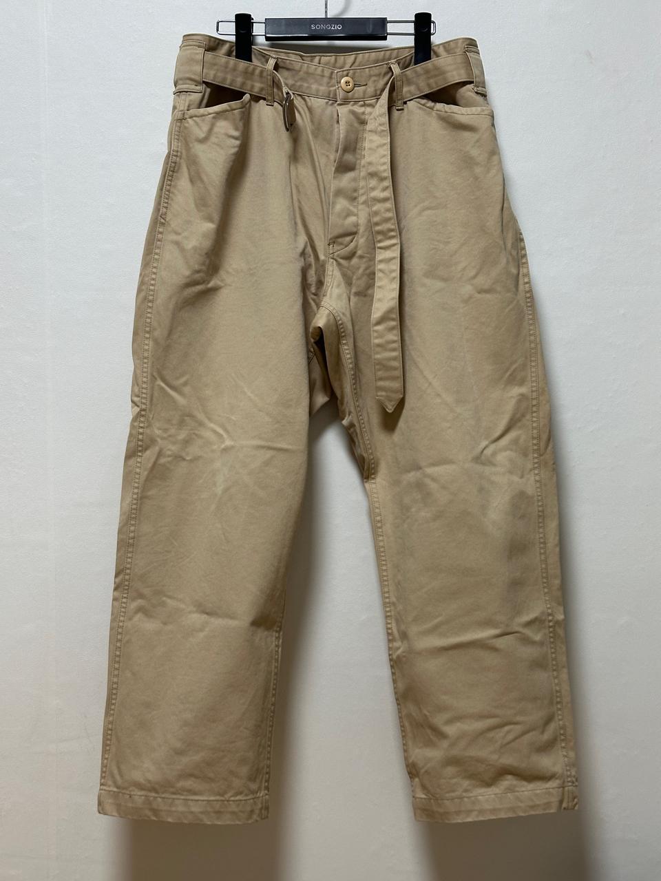 SOFTUR 벨티드 퍼티그 팬츠 베이지 L