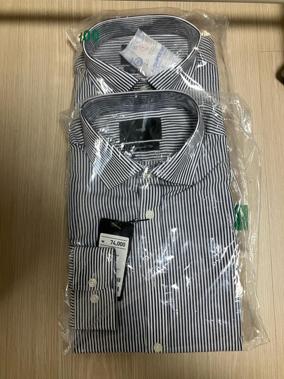 앤드지 네이비 스트라이프셔츠 / 100