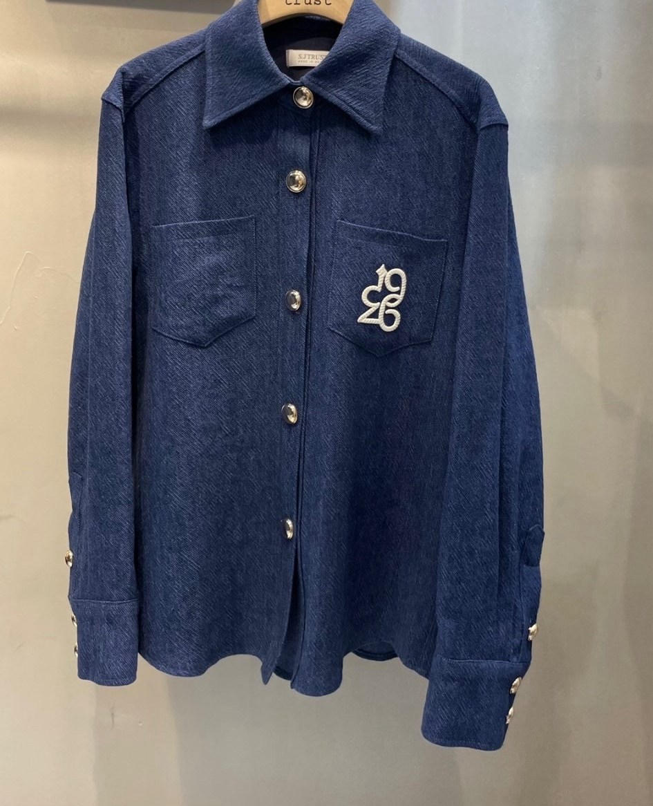 [새상품] 타임 자수 린넨 셔츠