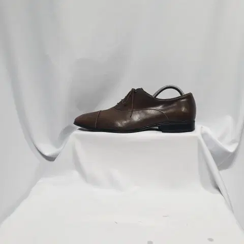 빈티지하서 8EEE/270 페라가모 레더 스트레이트 팁 브라운 로퍼