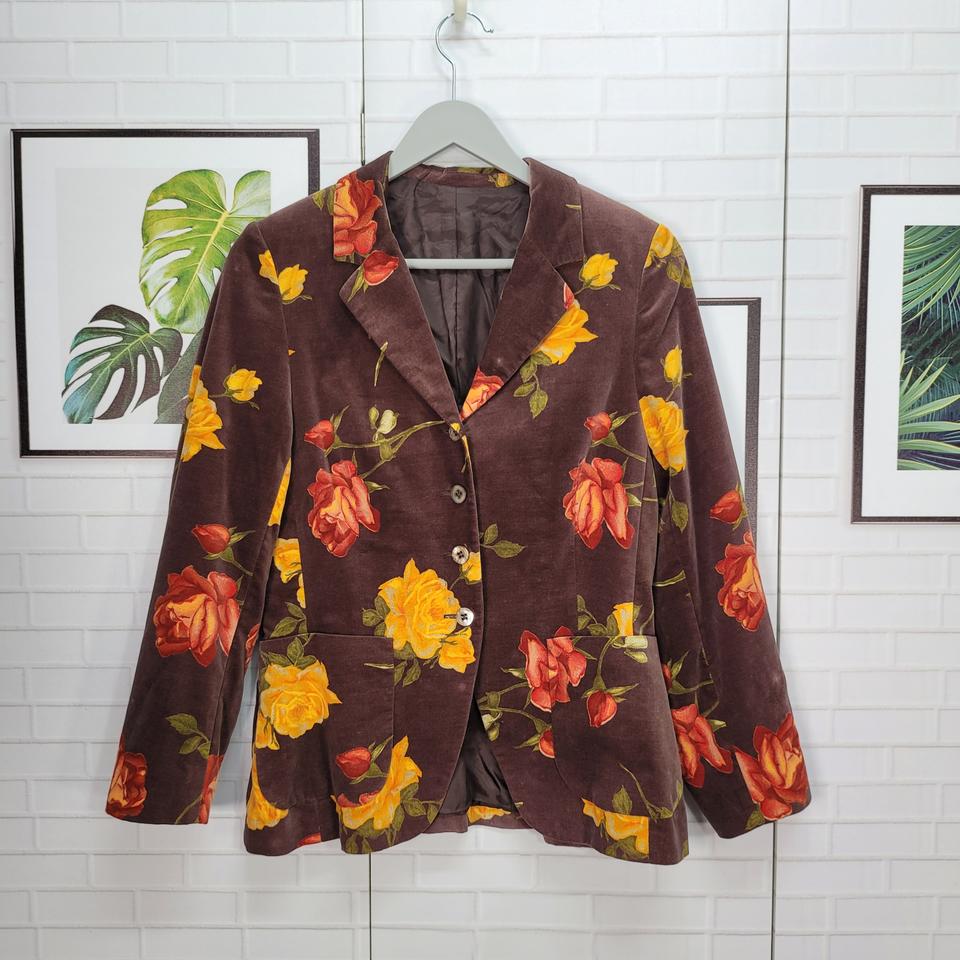 OILILY 오일릴리 플라워 벨벳 자켓 36 사이즈