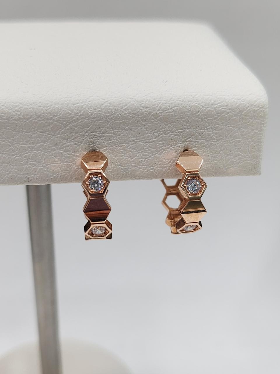 14k 허니 벌집 귀걸이