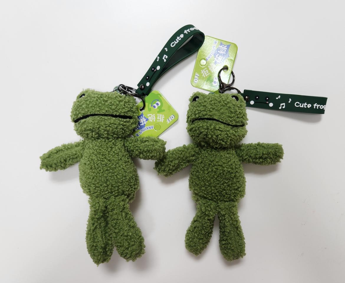 (새상품) 인형 키링 키체인 열쇠고리 초록개구리인형 18cm