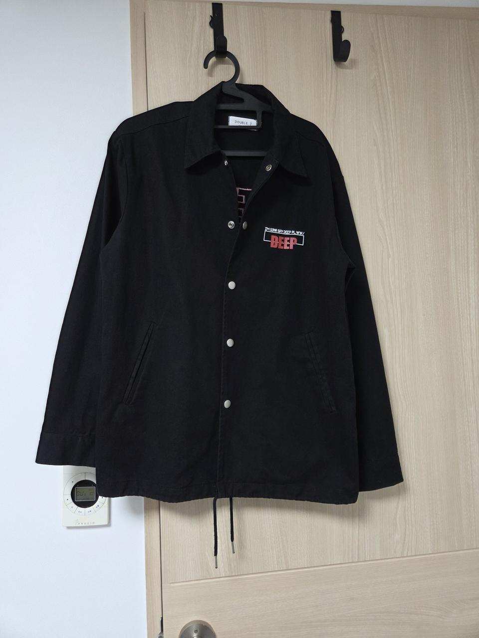 DOUBLE J 프린팅 블랙 자켓