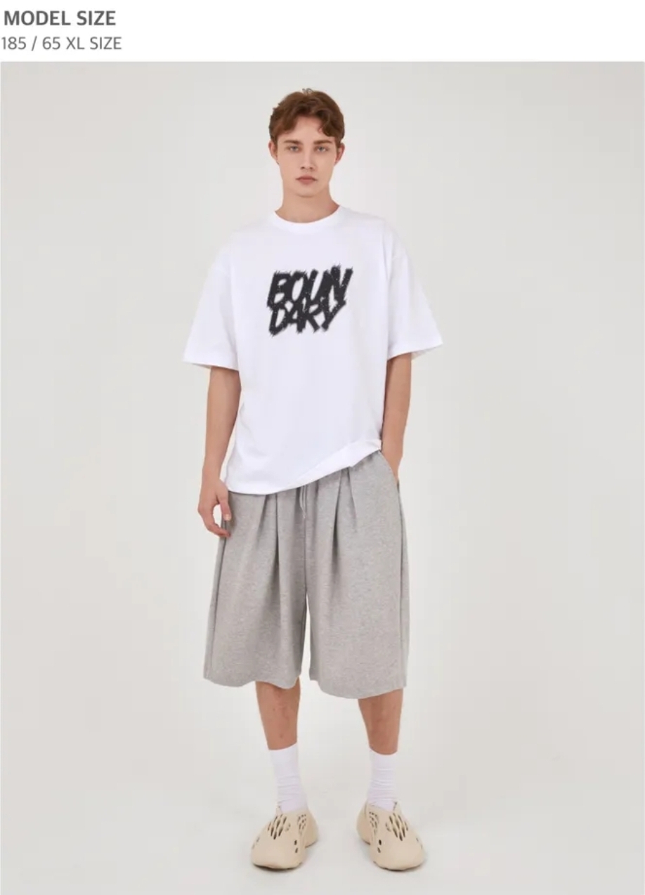 바운더리 투턱 와이드 버뮤다 반바지 L 택포 20,000