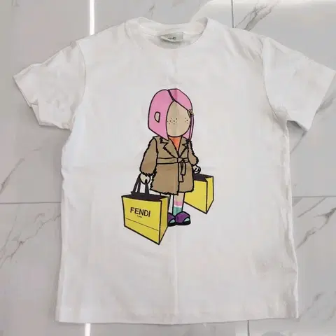 펜디 FF 버티고 화이트 티셔츠 10A