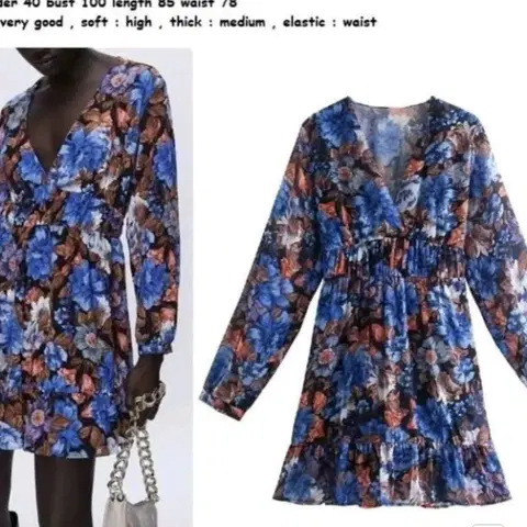 자라 플라워 원피스(미착용,새상품컨디션)