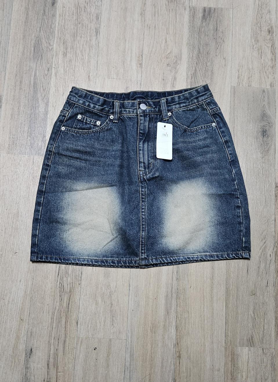 청 데님 미니 스커트(L)