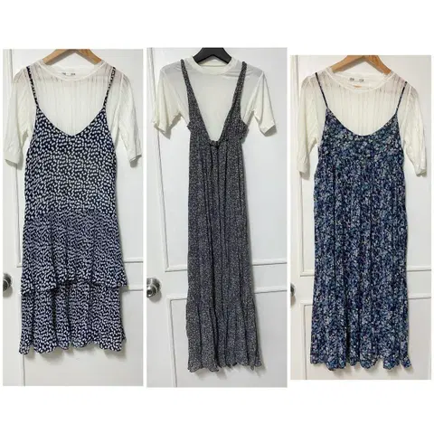 7장세트)롱원피스 브랜드제품 나시원피스 뷔스티에