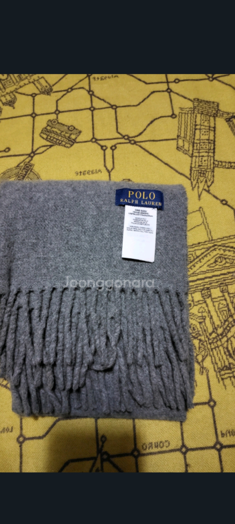 폴로랄프로랜100%이태리울 목도리,정품