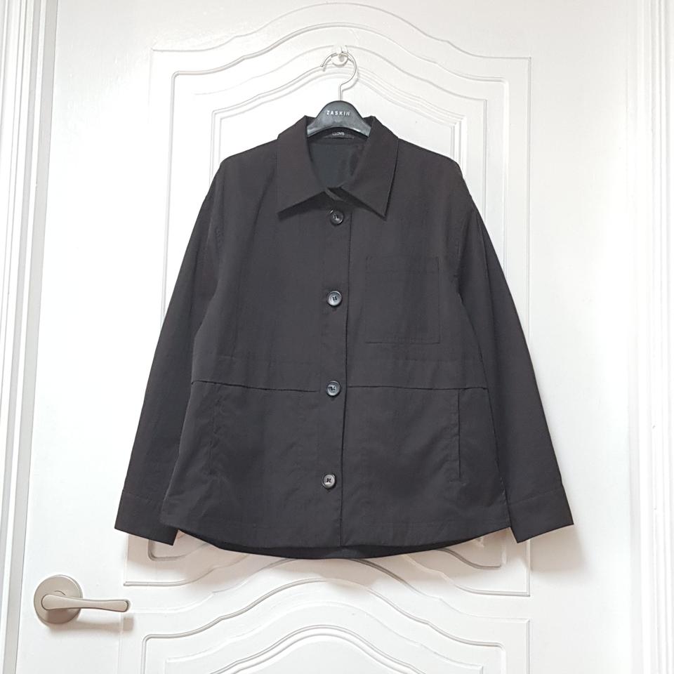 간절기 클라비스 바스락 셔츠형 포켓 자켓 블랙 검정 프리사이즈