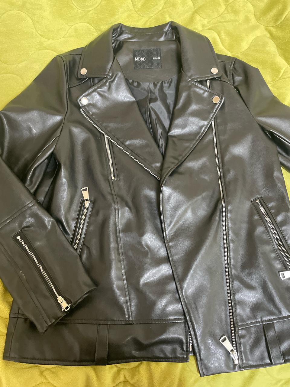 새제품MIXZO 블랙 레더 자켓 S