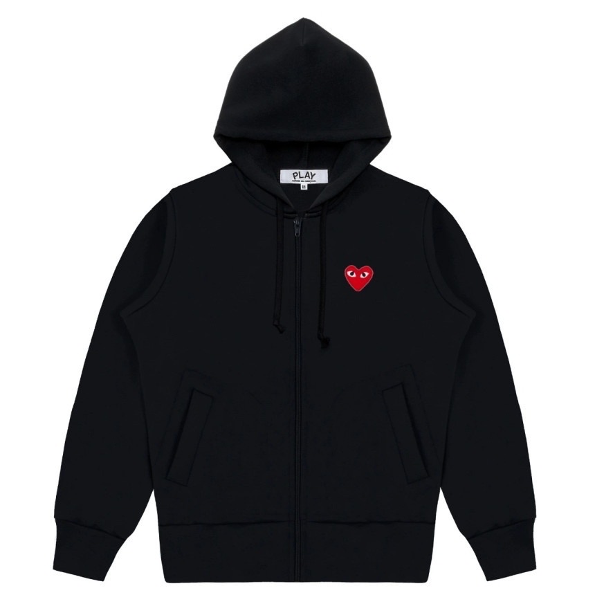 (정품 무료배송)꼼데 후드집업 블랙