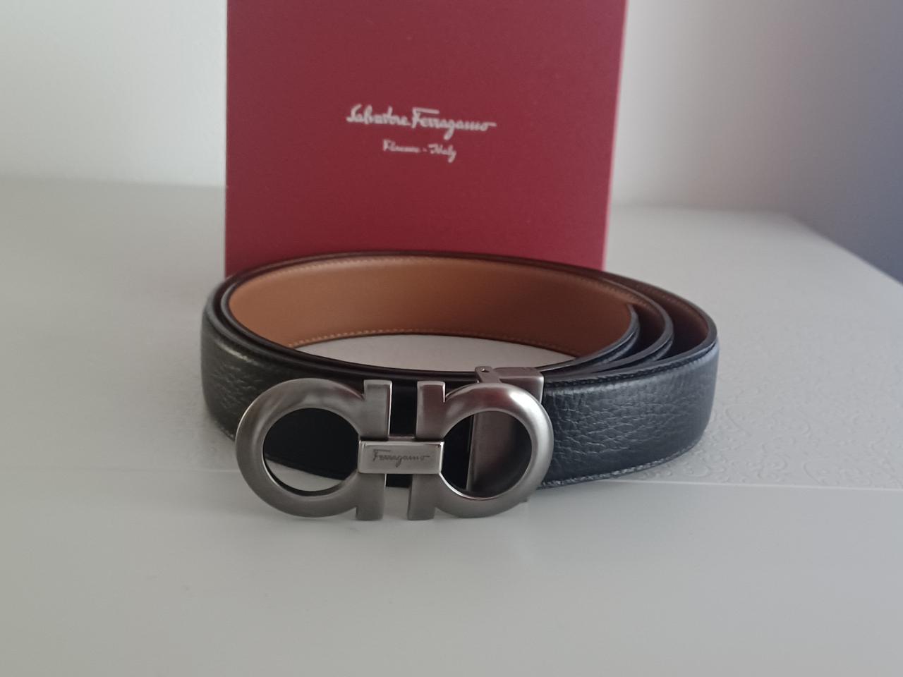 페라가모 양면 가죽벨트