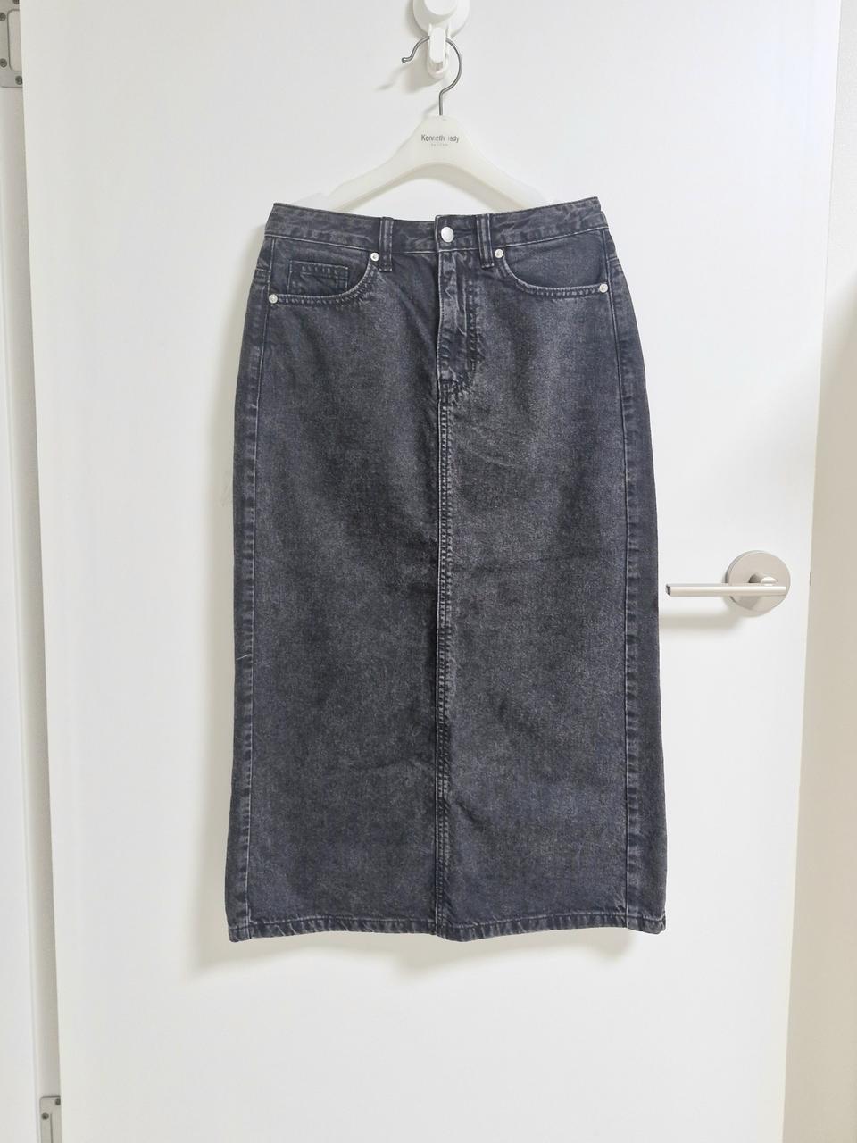 (새상품55~날씬66) 데님롱스커트