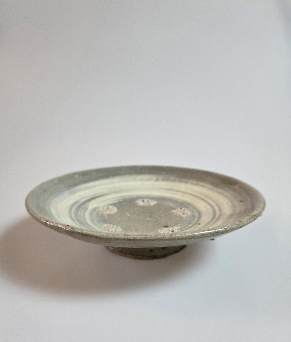 골동품 조선시대 초기 분청사기 귀얄접시
