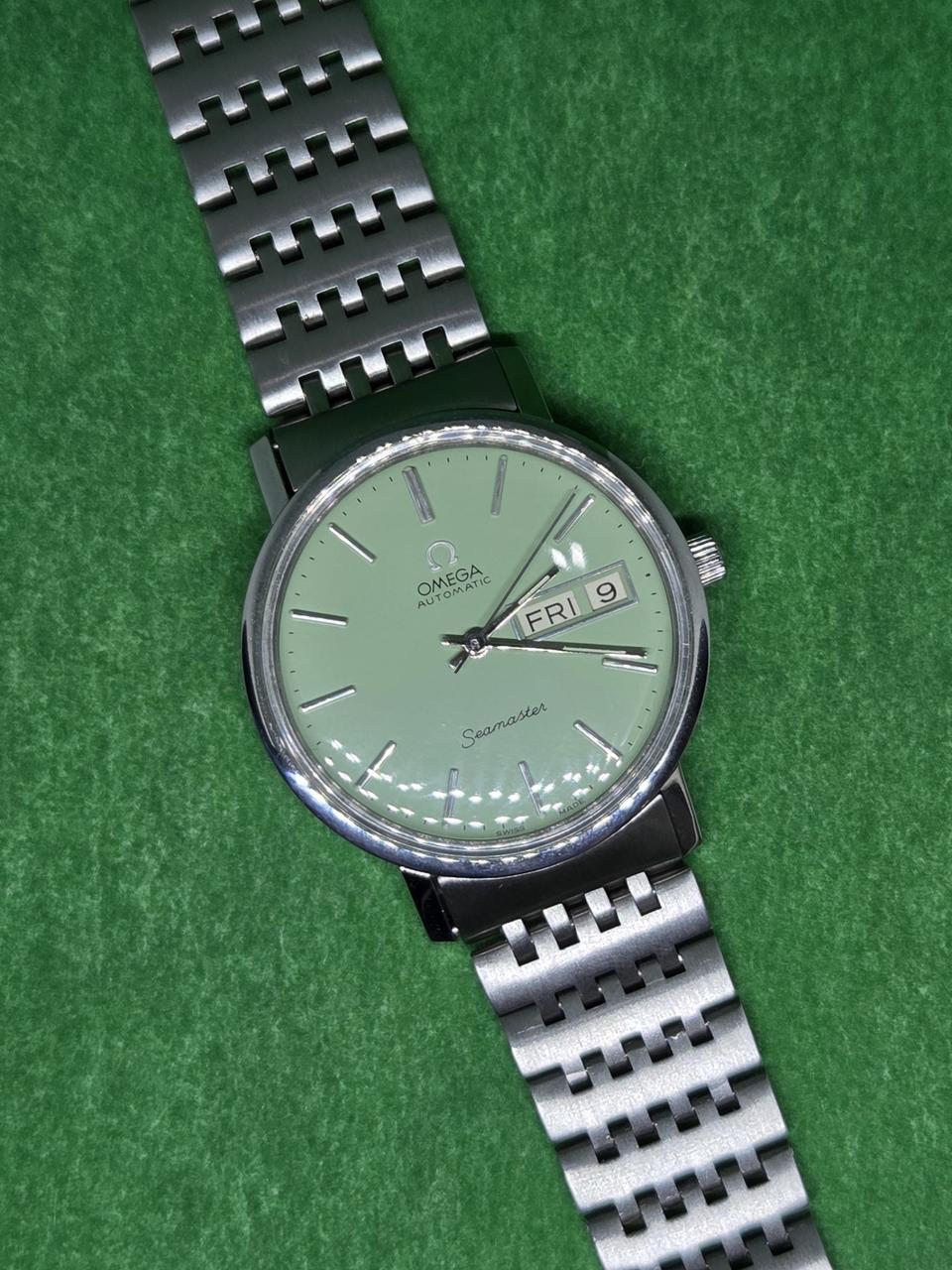오메가 빈티지 씨마스터 피스타치오그린