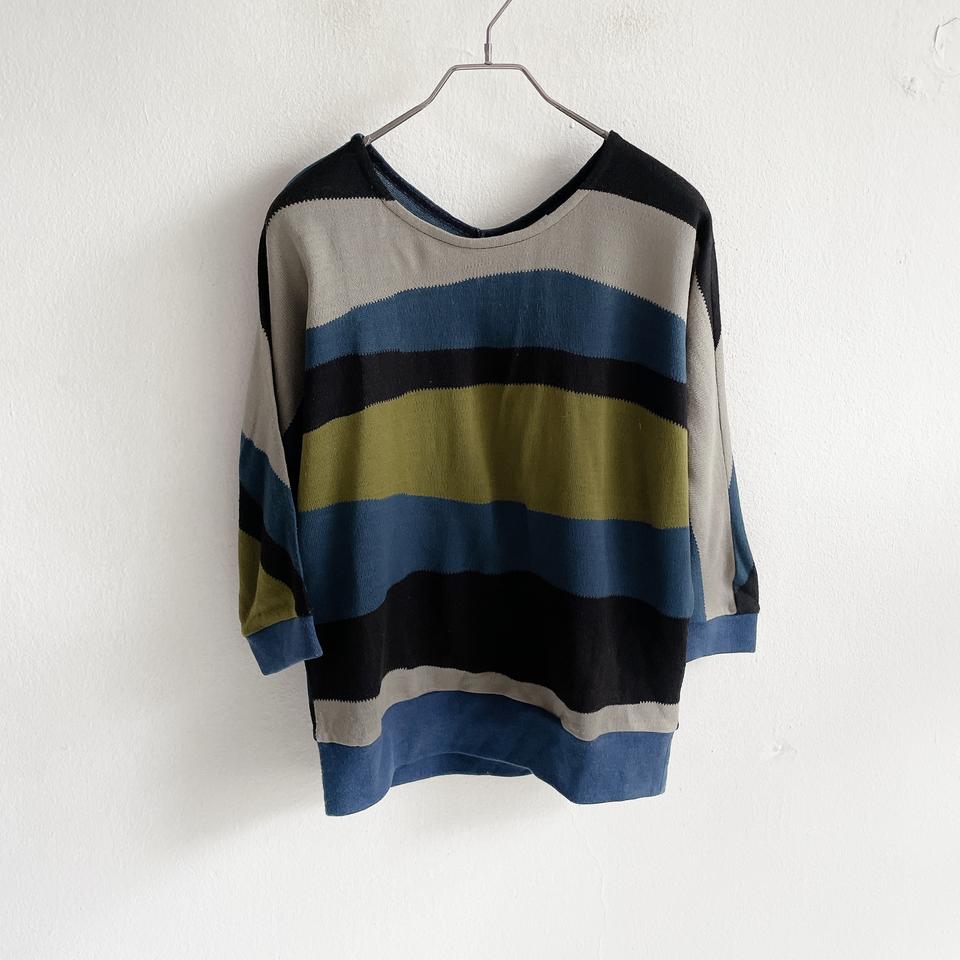 L) 호코모몰라 7부소매 니트