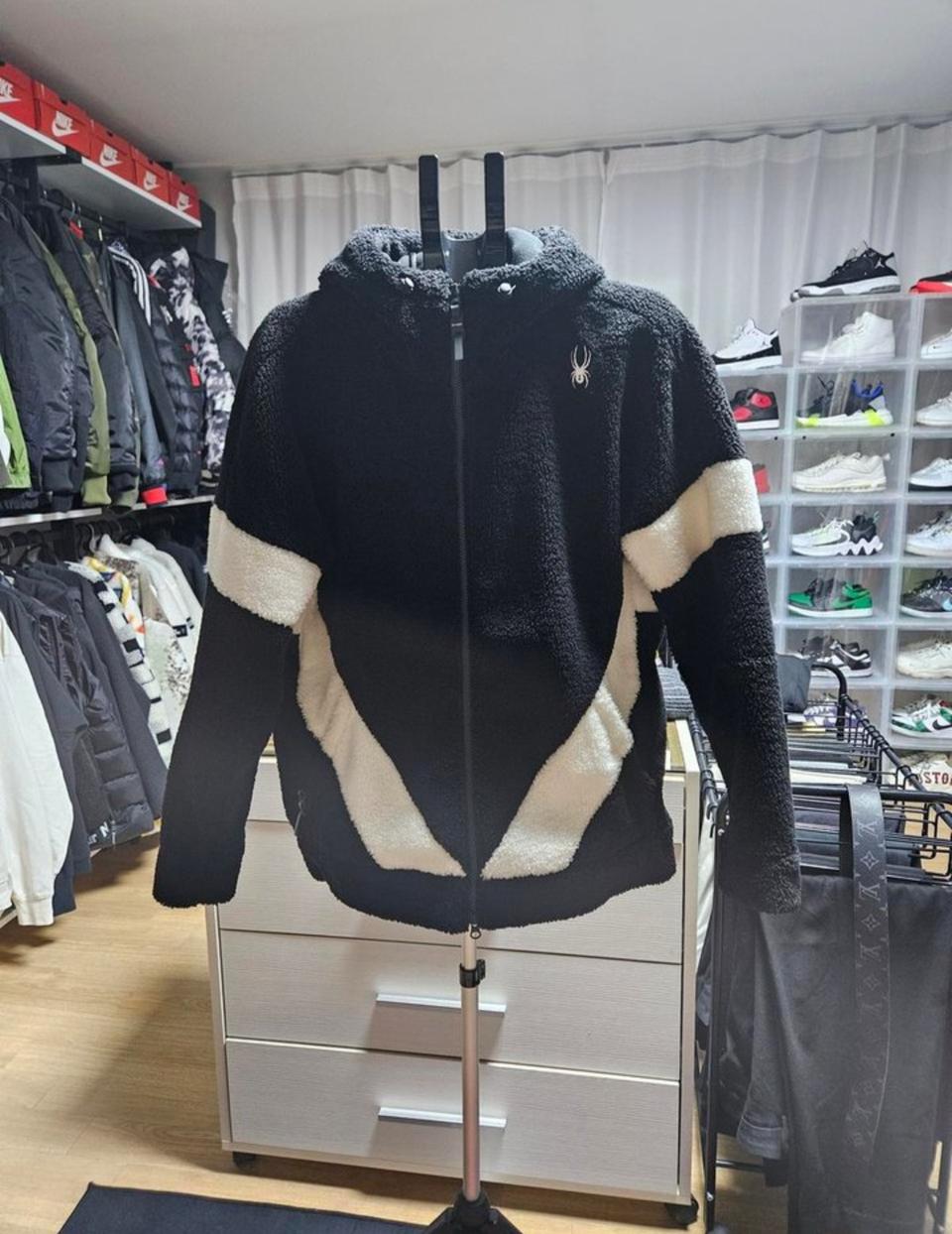 스파이더 블랙 후리스집업 정품(새상품) 남녀공용