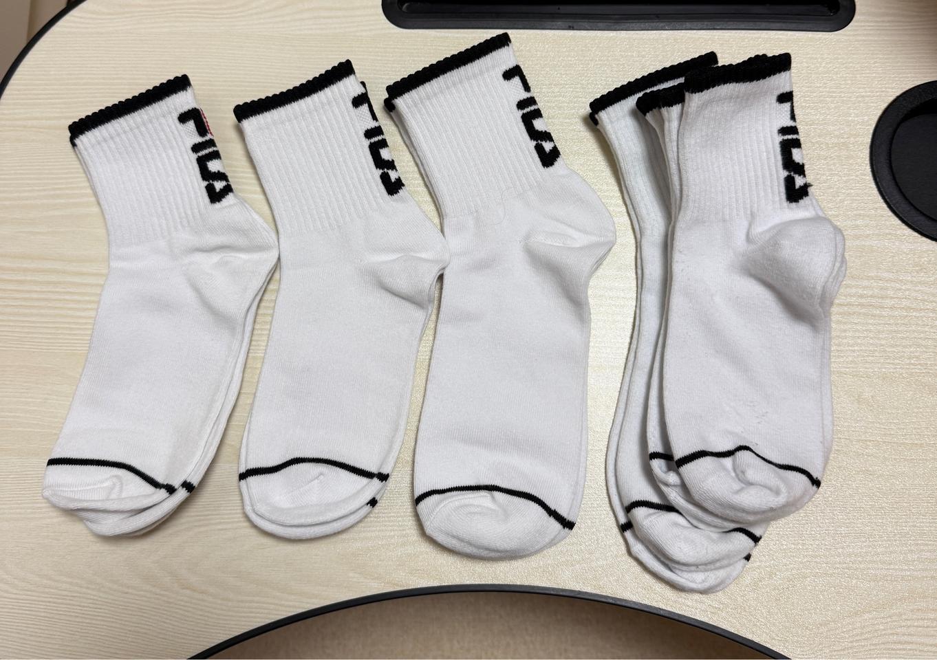 휠라 스포츠 양말 중목 주니어 사이즈