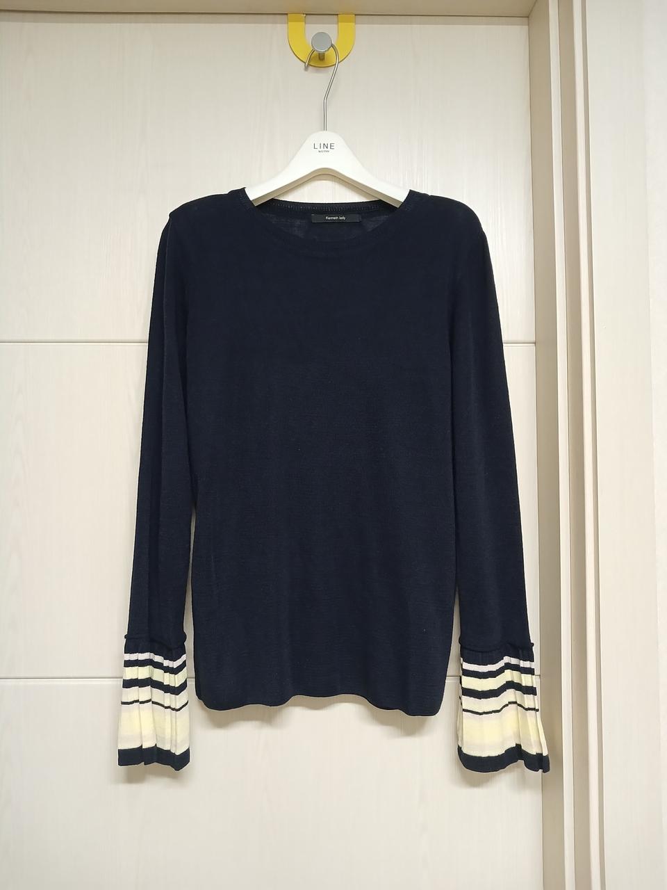 1회착용) 케네스레이디 소매끝단배색 니트