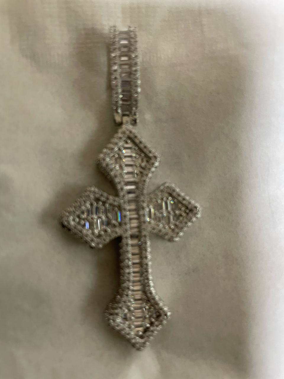 큐빅 십자가 펜던트 목걸이 새상품